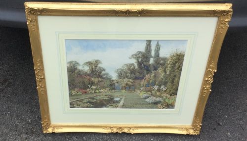 PAIR LILIAN STANNARD WATERCOLOURS THE OLD MOAT AND THE LILY POND - ADDITIONAL PHOTO 1