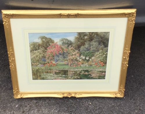 PAIR LILIAN STANNARD WATERCOLOURS THE OLD MOAT AND THE LILY POND - ADDITIONAL PHOTO 2