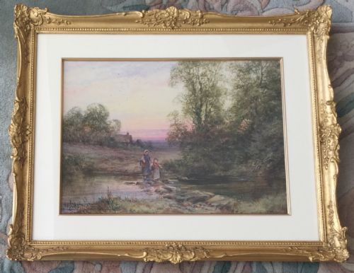 HENRY JOHN SYLVESTER STANNARD WATERCOLOUR HOME FROM MARKET - ADDITIONAL PHOTO 1