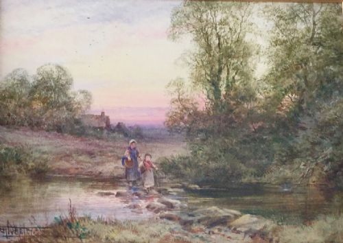 HENRY JOHN SYLVESTER STANNARD WATERCOLOUR HOME FROM MARKET - ADDITIONAL PHOTO 2