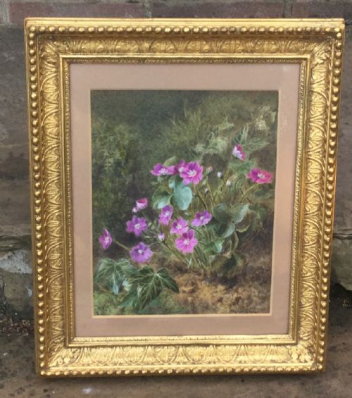 PAIR WATERCOLOURS BY MARIAN EMMA CHASE BRITISH WILD FLOWERS - ADDITIONAL PHOTO 1