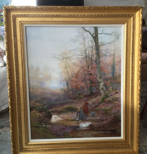 WALTER FOLLEN BISHOP WATERCOLOUR COLLECTING WATER IN THE FOREST - ADDITIONAL PHOTO 1