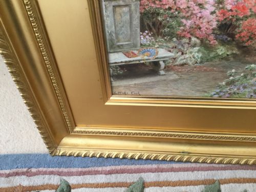 EBENEZER WAKE COOK WATERCOLOUR THE GARDEN OF VILLA MELZIBELLAGIOLAKE COMO ITALY - ADDITIONAL PHOTO 2