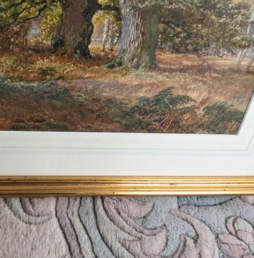 JAMES WALSHAM BALDOCK WATERCOLOUR SHERWOOD FOREST - ADDITIONAL PHOTO 2