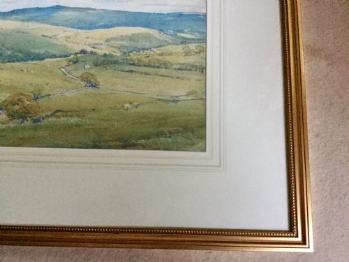 ARTHUR REGINALD SMITH WATERCOLOUR THE ROAD TO BURNSALL NORTH YORKSHIRE - ADDITIONAL PHOTO 2