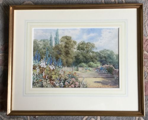 LILIAN STANNARD WATERCOLOUR THE WALLED GARDEN - ADDITIONAL PHOTO 1