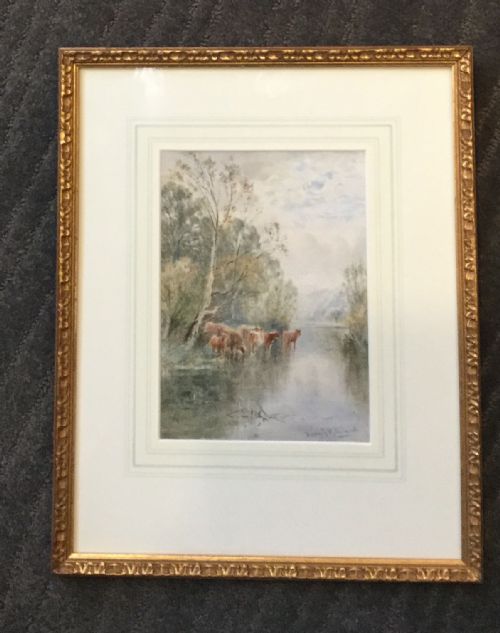 HENRY JKINNAIRD PAIR WATERCOLOURS ON THE ARUN SUSSEX AND A SUSSEX CORNFIELD - ADDITIONAL PHOTO 3