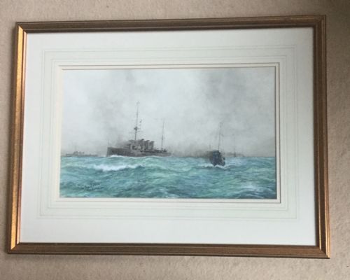 WILLIAM MINSHALL BIRCHALL WATERCOLOUR THE MOSQUITO FLOTILLA - ADDITIONAL PHOTO 1