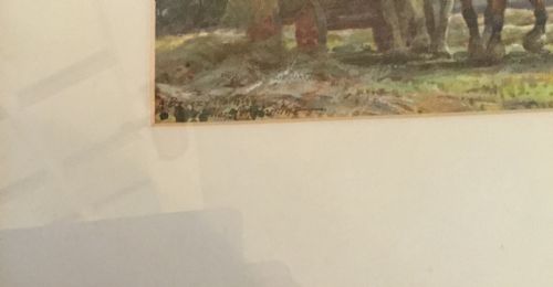 GEORGE HAMILTON CONSTANTINE WATERCOLOUR A BREEZY MORNING - ADDITIONAL PHOTO 2