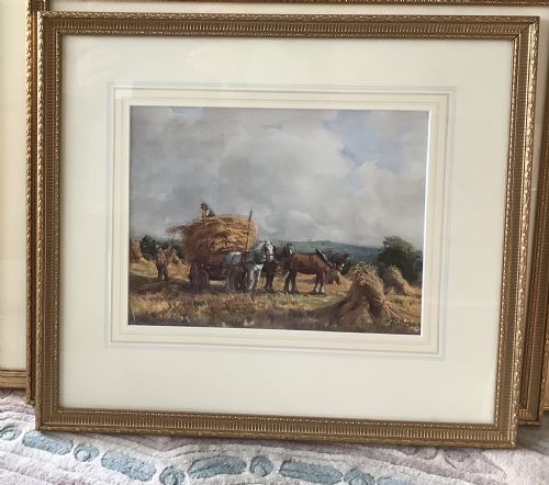 GEORGE HAMILTON CONSTANTINE WATERCOLOUR HARVEST TIME - ADDITIONAL PHOTO 1