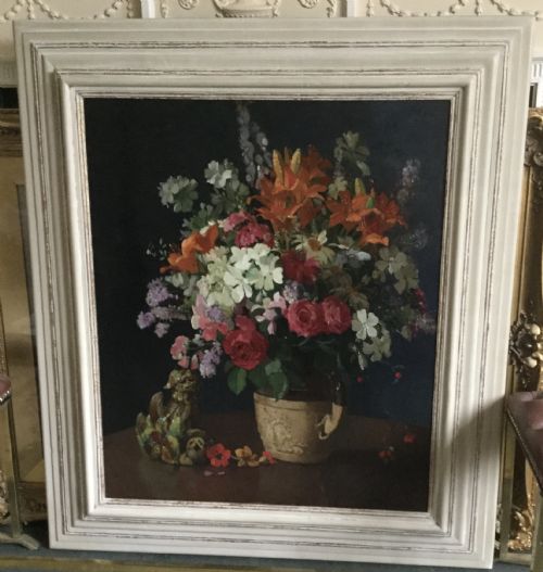 HERBERT DAVIS RICHTER OIL PAINTING FLORAL REVEL - ADDITIONAL PHOTO 1