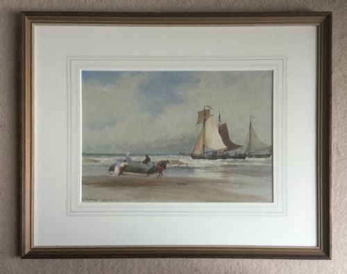THOMAS BUSH HARDY WATERCOLOUR AT SCHEVENINGENNETHERLANDS - ADDITIONAL PHOTO 1