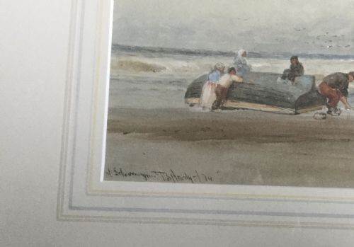 THOMAS BUSH HARDY WATERCOLOUR AT SCHEVENINGENNETHERLANDS - ADDITIONAL PHOTO 2