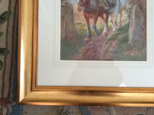 EDWIN BOTTOMLEY WATERCOLOUR RETURNING HOME AT THE END OF THE DAY - ADDITIONAL PHOTO 2