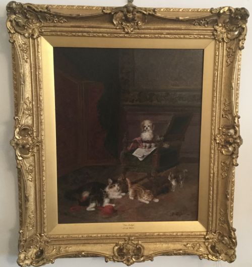 JULES LE ROY OIL PAINTING THE JUDGE - ADDITIONAL PHOTO 1