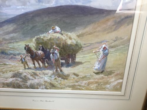 ERNEST PILE BUCKNALL WATERCOLOUR HARVEST TIME - ADDITIONAL PHOTO 3