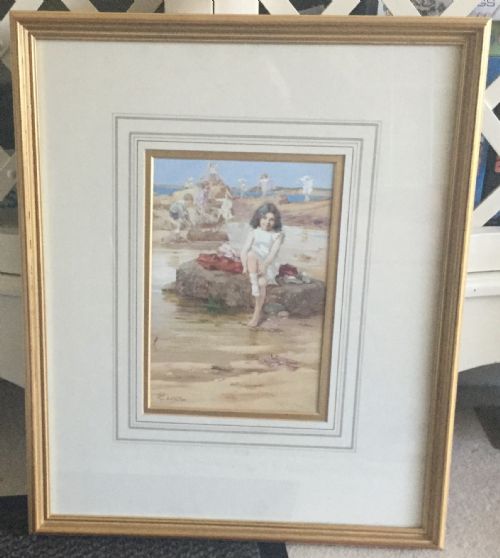 ROBERT LILLIE WATERCOLOUR HER TOILET - ADDITIONAL PHOTO 1