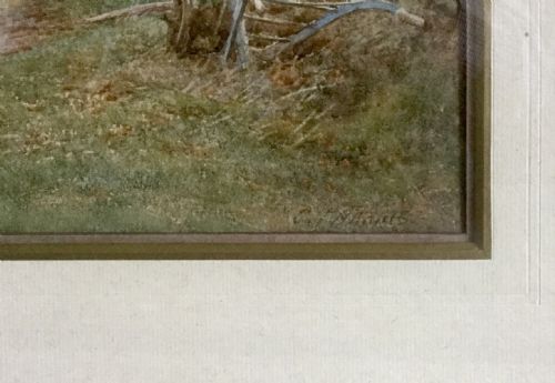 CHARLES JAMES ADAMS WATERCOLOUR THE RETURNING FLOCK - ADDITIONAL PHOTO 2