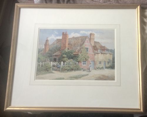THOMAS NICHOLSON TYNDALE GIRL AND CAT OUTSDE COUNTRY COTAGE AND GARDEN - ADDITIONAL PHOTO 1