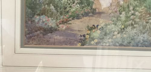 THERESA SYLVESTER STANNARD WATERCOLOUR THE THATCHED COTTAGE AND GARDEN - ADDITIONAL PHOTO 2