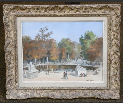 HERMOINE HAMMOND OIL PAINTING LE JARDIN DES TUILERIES - ADDITIONAL PHOTO 1