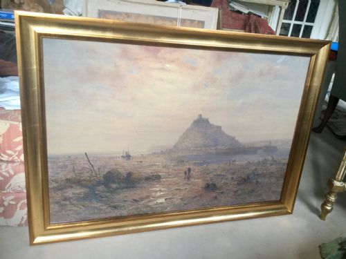 CHARLES BROOKE BRANWHITE WATERCOLOUR ST MICHAELS MOUNT CORNWALL - ADDITIONAL PHOTO 1