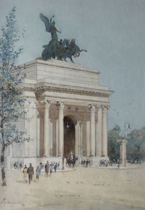 JTIM MACDONALD WATERCOLOUR THE WELLINGTON ARCHLONDON