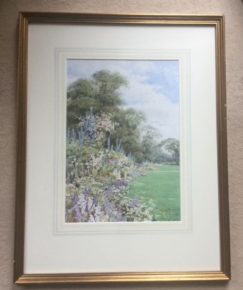 LILIAN STANNARD WATERCOLOUR A BORDER AT KEW GARDENS - ADDITIONAL PHOTO 1