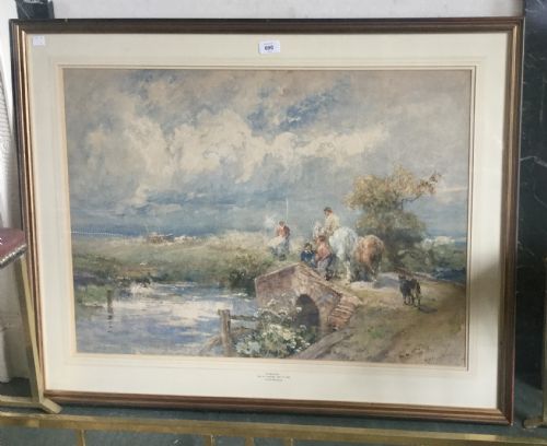 ROBERT THORNE WAITE WATERCOLOUR HAYMAKING - ADDITIONAL PHOTO 1