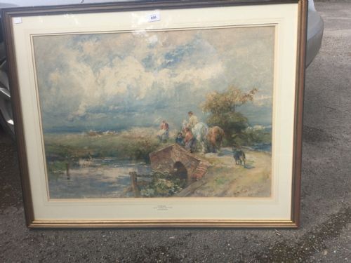 ROBERT THORNE WAITE WATERCOLOUR HAYMAKING - ADDITIONAL PHOTO 2