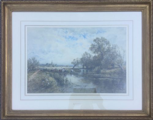 HENRY JOHN KINNAIRD WATERCOLOUR VIEW NEAR SALISBURY - ADDITIONAL PHOTO 1