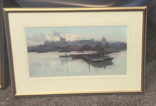 CARLETON GRANT WATERCOLOUR WINDSOR CASTLE FROM THE RIVER THAMES - ADDITIONAL PHOTO 1