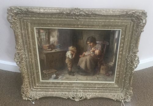 JOHN HENRY HENSHALL WATERCOLOUR SPILLED MILK - ADDITIONAL PHOTO 1