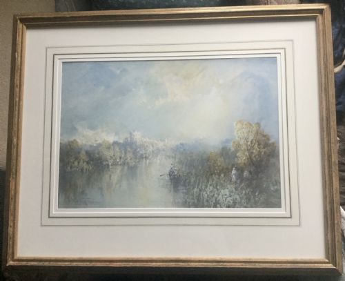 FRANK WASLEY WATERCOLOUR WINDSOR CASTLE FROM THE RIVER THAMES - ADDITIONAL PHOTO 1