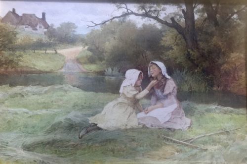 charles edward wilson watercolour do you like butter - CATEGORY: ANTIQUE WARDROBES - DATED 1900