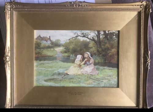 CHARLES EDWARD WILSON WATERCOLOUR DO YOU LIKE BUTTER - ADDITIONAL PHOTO 2