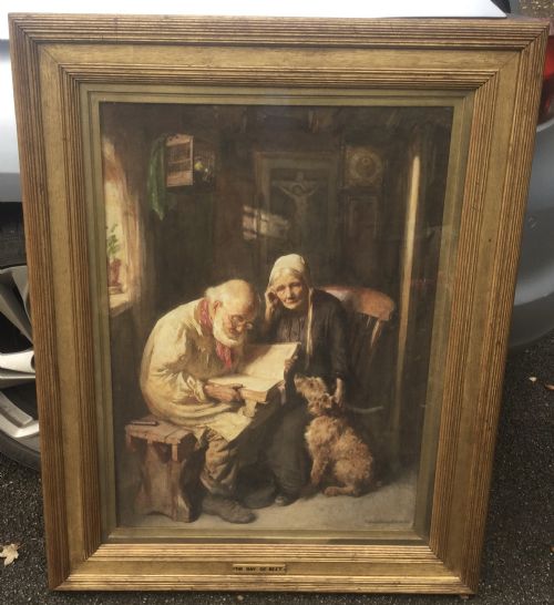 JOHN HENRY HENSHALL WATERCOLOUR THE REST DAY - ADDITIONAL PHOTO 1