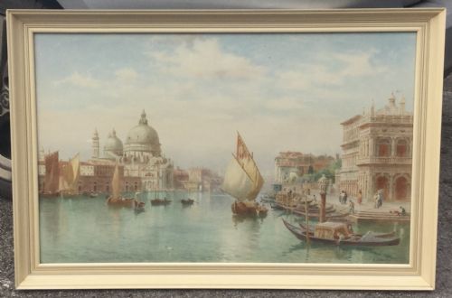 HENRY WIMBUSH WATERCOLOUR SANTA MARIA DELLA SALUTE FROM THE GRAND CANALVENICE - ADDITIONAL PHOTO 1