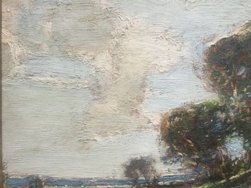 KERSHAW SCHOFIELD OIL PAINTING GIRL SEATED ON A WOODED SLOPE - ADDITIONAL PHOTO 7