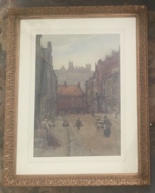 WALTER EMSLEY WATERCOLOUR FLOWERGATE WHITBYYORKSHIRE - ADDITIONAL PHOTO 1