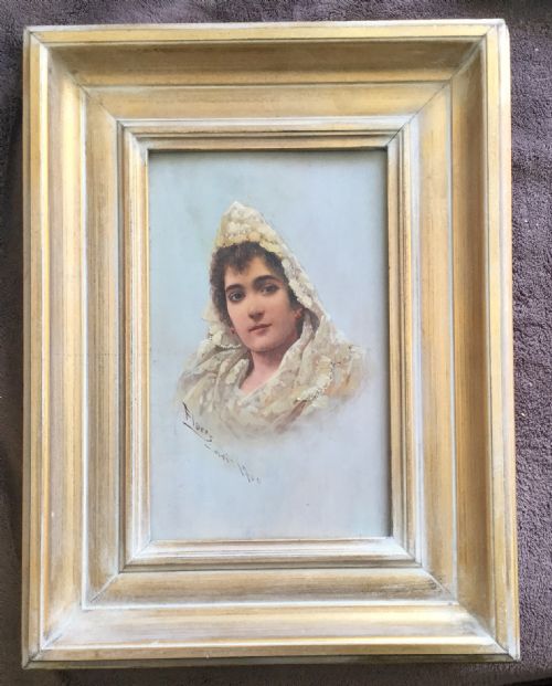 FLORES CADIZ OIL PAINTING A SPANISH BEAUTY - ADDITIONAL PHOTO 1