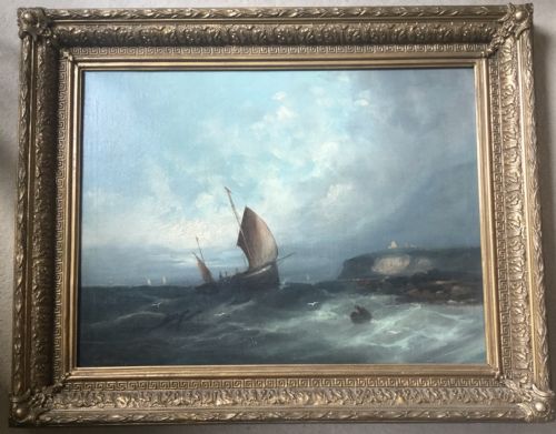 WILLIAM BOYCE WATERCOLOUR TALL MASTED SHIP IN CHOPPY WATERS - ADDITIONAL PHOTO 1