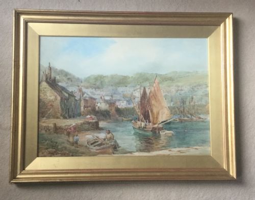 WALTER SWEET WATERCOLOUR MOUSEHOLE HARBOUR - ADDITIONAL PHOTO 1