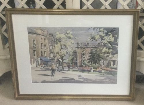 ANGUS RANDS WATERCOLOUR ROYAL PARADE WITH CROWN HOTELHARROGATEYORKSHIRE - ADDITIONAL PHOTO 1