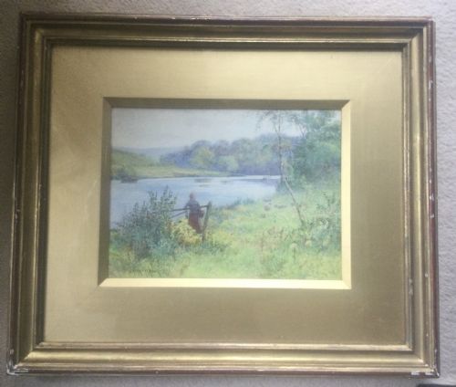 JOSEPH KIRKPATRICK WATERCOLOUR THE TWEED AT ABBOTSFORD - ADDITIONAL PHOTO 1