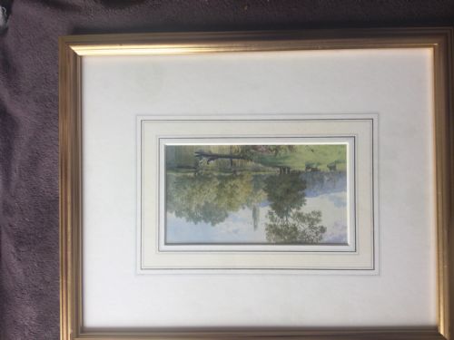 FREDERICK GEORGE COLERIDGE WATERCOLOUR FROM SHIPLAKE LOCK LOOKING DOWN TO WARGRAVE - ADDITIONAL PHOTO 3