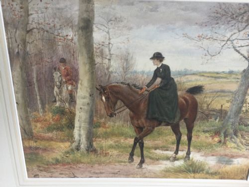 GEORGE GOODWIN KILBURNE WATERCOLOUR HUNTING IN THE WOODS - ADDITIONAL PHOTO 4