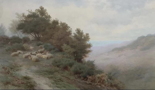 frederick williamson watercolour score valleyilfracombedevon - CATEGORY: ANTIQUE ART - DATED VICTORIAN