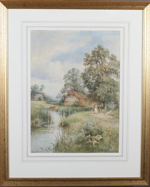 HENRY JOHN KINNAIRD WATERCOLOUR AN OLD MILL SUSSEX - ADDITIONAL PHOTO 1