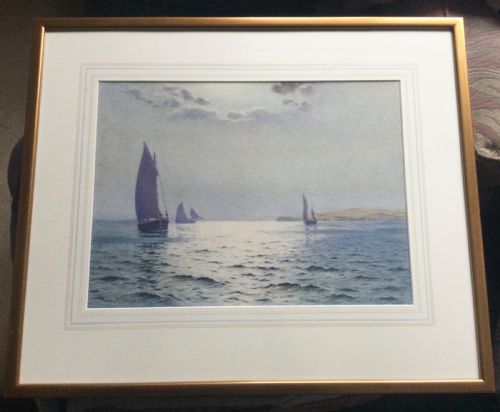 JOHN MCDOUGAL WATERCOLOUR A SUMMER SUNLIGHT SEA - ADDITIONAL PHOTO 1